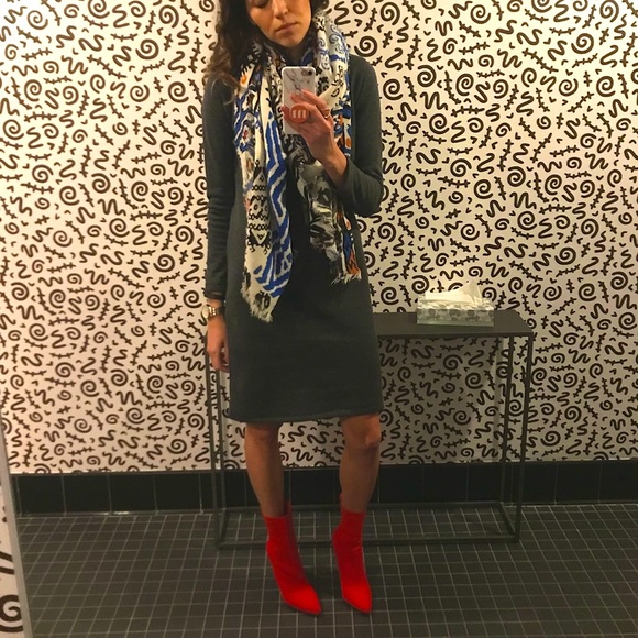 Knit, heeled, sock booties - Picture 10 of 11